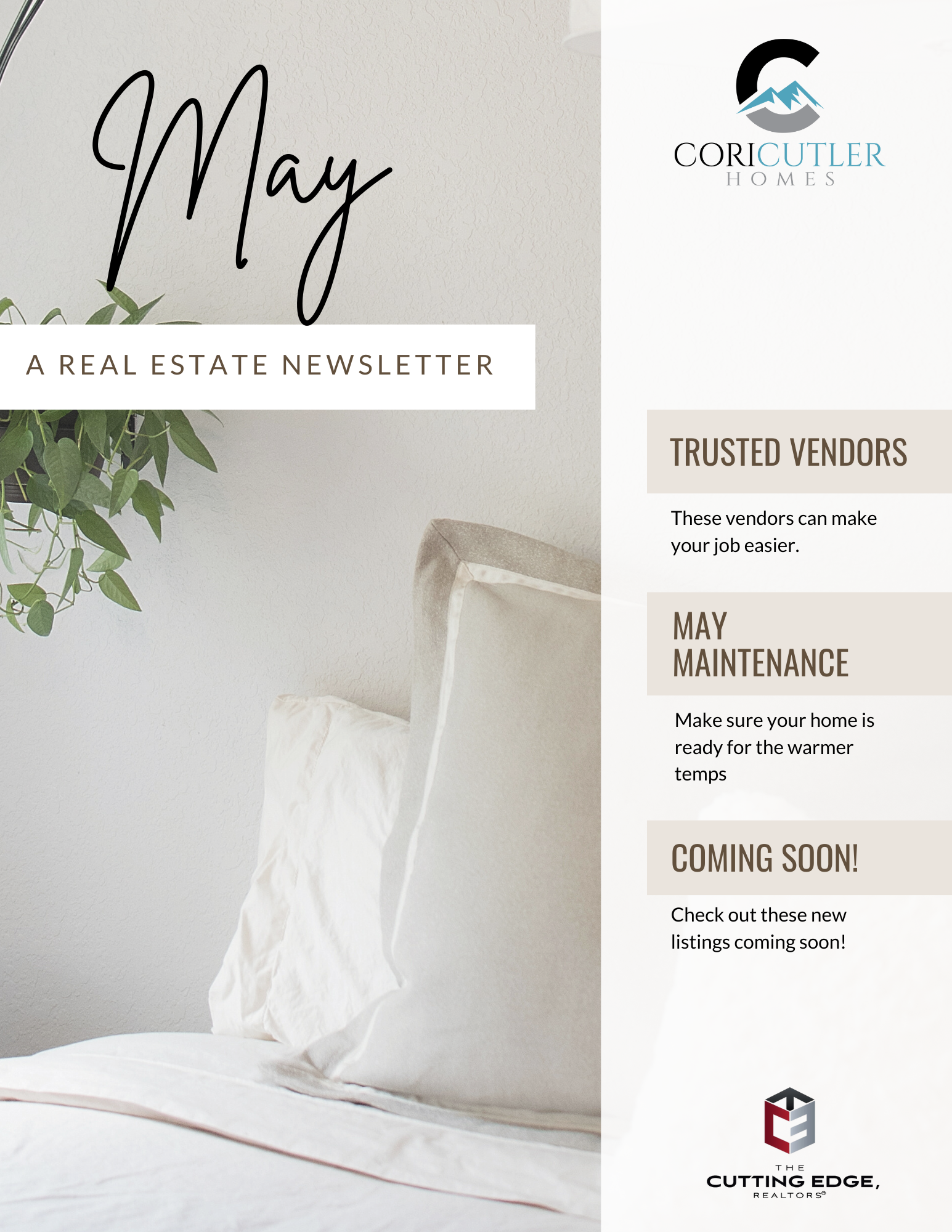 Cori Cutler Homes May 2025 Newsletter page 1