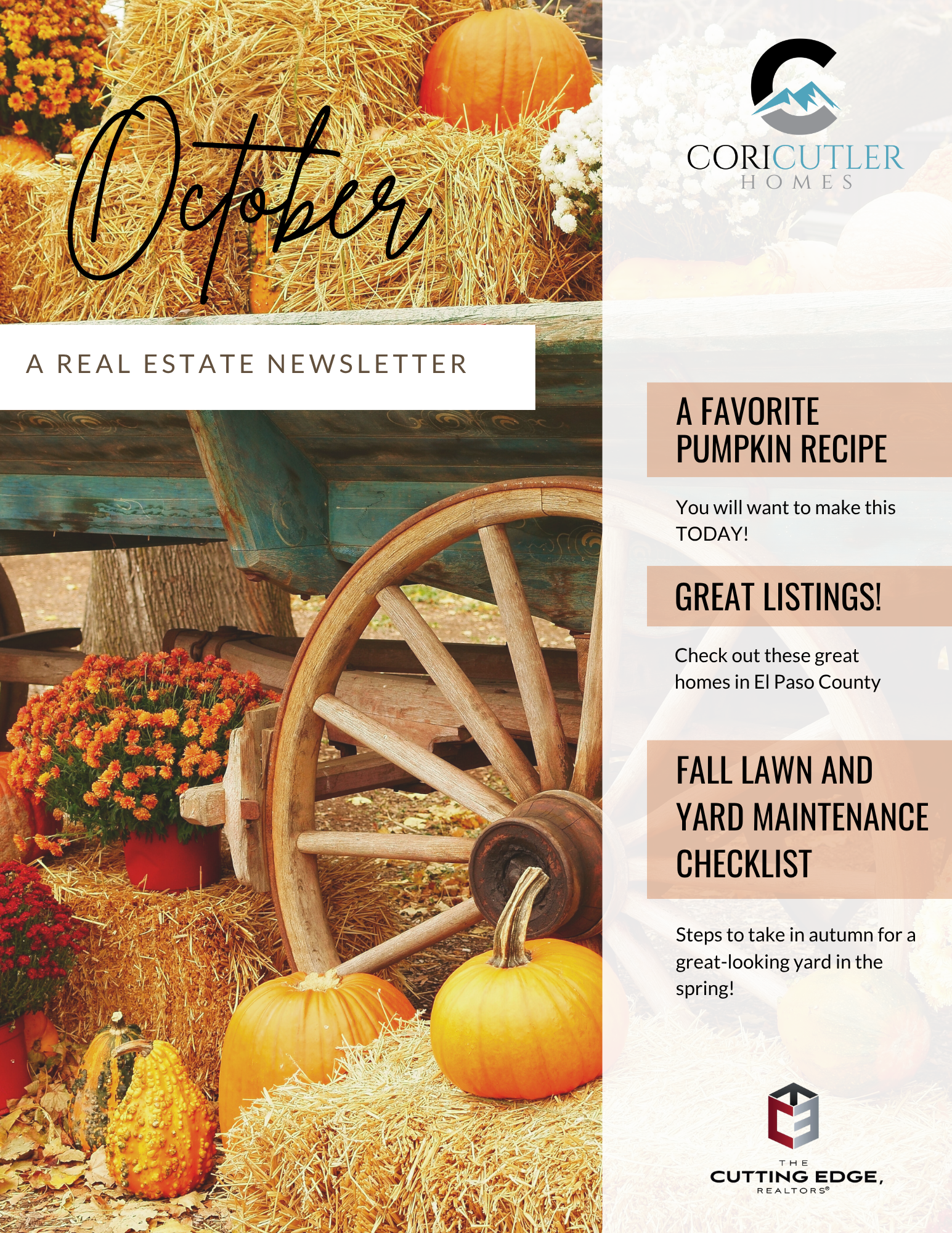 Cori Cutler Homes October 2025 Newsletter page 1